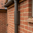 76mm Diameter Aluminium Downpipe Access Plate — RAL 7022 (in use)