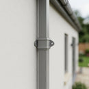 Traditional Aluminium Downpipe 72x72mm x 3m Eared Socket — RAL 7036 (in use)
