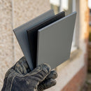 Aluminium Colour Plate Sample — RAL 7037 (in use)