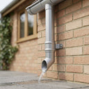 Traditional Aluminium Downpipe Shoe 63mm Diameter — RAL 9006 (in use)