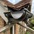 Half Round Aluminium Gutter Fascia Bracket 125mm — RAL 7022 (in use)