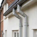 76mm Diameter Traditional Aluminium Downpipe Bends 92.5° & 112.5° — RAL 7035 / 112.5 Degrees (in use)