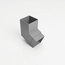 Flush Joint Aluminium Downpipe Bend 72x72mm — RAL 7037 / 112.5 Degrees