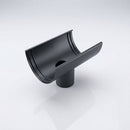 Deepflow Aluminium Gutter Outlet 63mm Dia – 130mm — RAL 7021