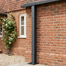 Aluminium Flush Joint Downpipe Sample — RAL 7016 / 72x72mm (in use)