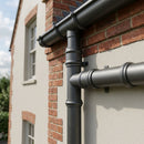 Traditional Aluminium Downpipe Branch 76mm Diameter — RAL 7022 / 92.5 Degrees (in use)