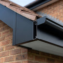 U Return Aluminium Fascia Board 30x25mm – 3m Length — RAL 7021 (in use)