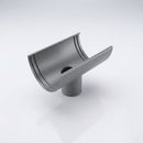 Deepflow Aluminium Gutter Outlet 63mm Dia – 130mm — RAL 7037