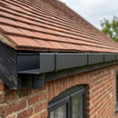 Aluminium Box Gutter Length 135×100mm 3m Marine Grade — RAL 7021 (in use)
