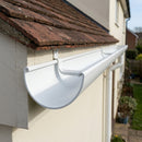 Half Round Gutter Sample – Aluminium — RAL 9016 (in use)
