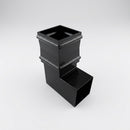 Traditional Aluminium Downpipe Bends 72x72mm – 92.5° & 112.5° — RAL 9005 / 92.5 Degrees