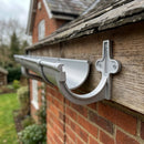 130mm Aluminium Gutter Fascia Bracket – Marine Grade Cast — RAL 9006 (in use)