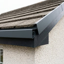 Aluminium Coping Stop End Upstand – Secret Fix — RAL 7016 (in use)
