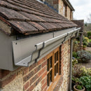 Moulded Ogee Aluminium Gutter Length 125 x 100mm x 1.83m — RAL 7036 (in use)