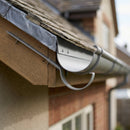 Half Round Aluminium Gutter Top Rafter Bracket 125mm — RAL 7036 (in use)