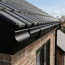Deepflow Aluminium Gutter Length 130mm × 3m — RAL 9005 (in use)