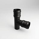 Traditional Aluminium Downpipe Branch 76mm Diameter — Textured Black / 92.5 Degrees