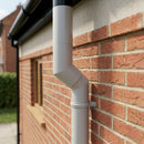 Flush Joint Aluminium Downpipe Bends 63mm Diameter — RAL 7036 / 112.5 Deg (in use)