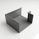 90° Aluminium Box Gutter Angle 135 x 100mm — RAL 7037