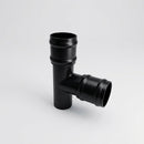 Traditional Aluminium Downpipe Branch 76mm Diameter — RAL 9005 / 92.5 Degrees