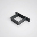 Aluminium Downpipe Clip 72×72mm with 5mm Wall Spacing — RAL 7021