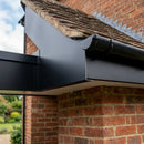 Aluminium Fascia Board Sample — RAL 9005 / 'L' Return (in use)