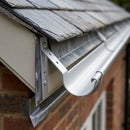 Half Round Aluminium Gutter Top Rafter Bracket 125mm — RAL 9006 (in use)