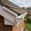 Moulded Ogee Gutter Side Rafter Bracket 125 x 100mm — RAL 9016 (in use)