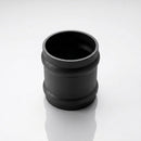 Traditional Aluminium Downpipe Socket 63mm Dia Non-Eared — Textured Black