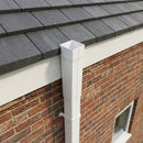 72x72mm Aluminium Gutter Outlet Spigot Extender — RAL 9016 (in use)