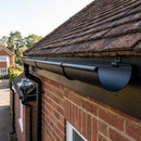 Aluminium Gutter Sample - Standard Profile — Textured Black (in use)