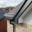 U Return Aluminium Fascia Board Gable Box Ends — RAL 7016 (in use)