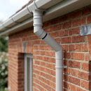 Traditional Adjustable Swanneck 63mm Diameter Aluminium Downpipe — RAL 7035 (in use)