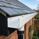 Aluminium Box Gutter Sample — 150mm Profile — RAL 9016 (in use)