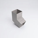 Flush Joint Aluminium Downpipe Bend 72x72mm — RAL 7036 / 112.5 Degrees