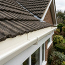 Aluminium Box Gutter Length 135×100mm 3m Marine Grade — RAL 9010 (in use)