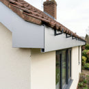 Aluminium Fascia Board Sample — RAL 9006 / 'U' Return (in use)