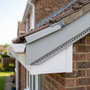 L Return Aluminium Fascia Board Gable Box Ends — RAL 7035 (in use)