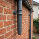 Traditional Aluminium Downpipe 76mm Diameter × 3m Eared Socket — RAL 7016 (in use)