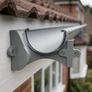 Half Round Aluminium Gutter Fascia Bracket 125mm — RAL 7037 (in use)