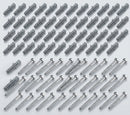 M8 x 70mm Hex Head Coach Screws, Stainless Steel (Pack 50) — RAL 7035