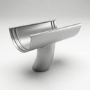 Half Round Aluminium Gutter Outlet 63mm Dia. 125mm — RAL 9006