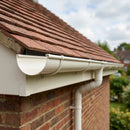 Half Round Aluminium Gutter 125mm x 3m Marine Grade — RAL 9010 (in use)