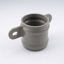 Traditional Downpipe Spare Socket Eared 76mm Diameter — RAL 7036