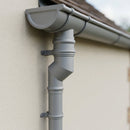 Traditional Aluminium Downpipe Bends 63mm Dia 92.5° 112.5° — RAL 9006 / 92.5 Degrees (in use)