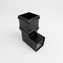 Traditional Aluminium Downpipe Bends 72x72mm – 92.5° & 112.5° — Textured Black / 92.5 Degrees