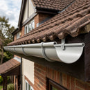 Deepflow Aluminium Gutter Length 130mm × 3m — RAL 7035 (in use)