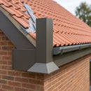 L Return Fascia Board Angle Covers – Aluminium Corner Fascia — RAL 7022 / 135 Deg Internal Angle (in use)