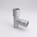 Traditional Aluminium Downpipe Branch 76mm Diameter — RAL 9006 / 92.5 Degrees