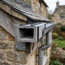 Aluminium Coping Fixing/Joint Brackets 1500mm Centres — RAL 9006 (in use)